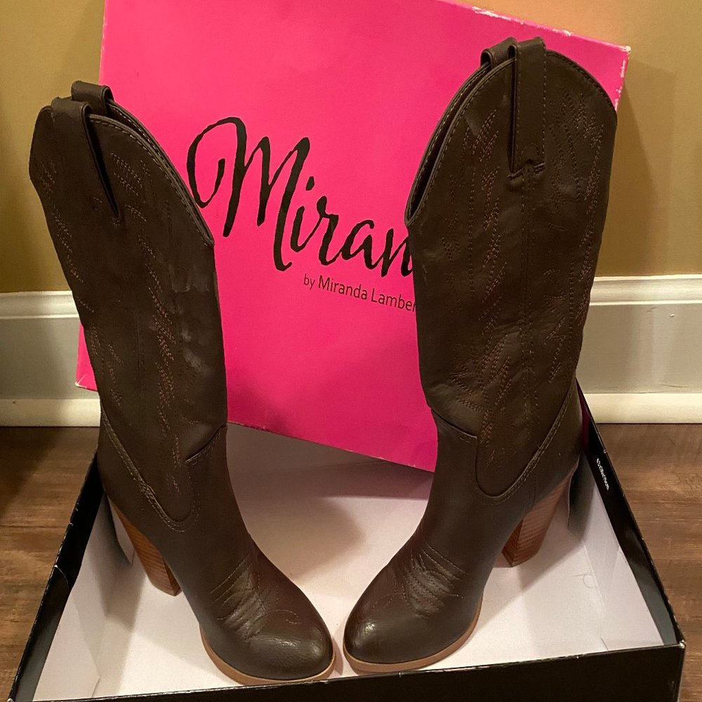 Miranda Lambert Brown Cowboy Boots (NEW) 6 1/2M